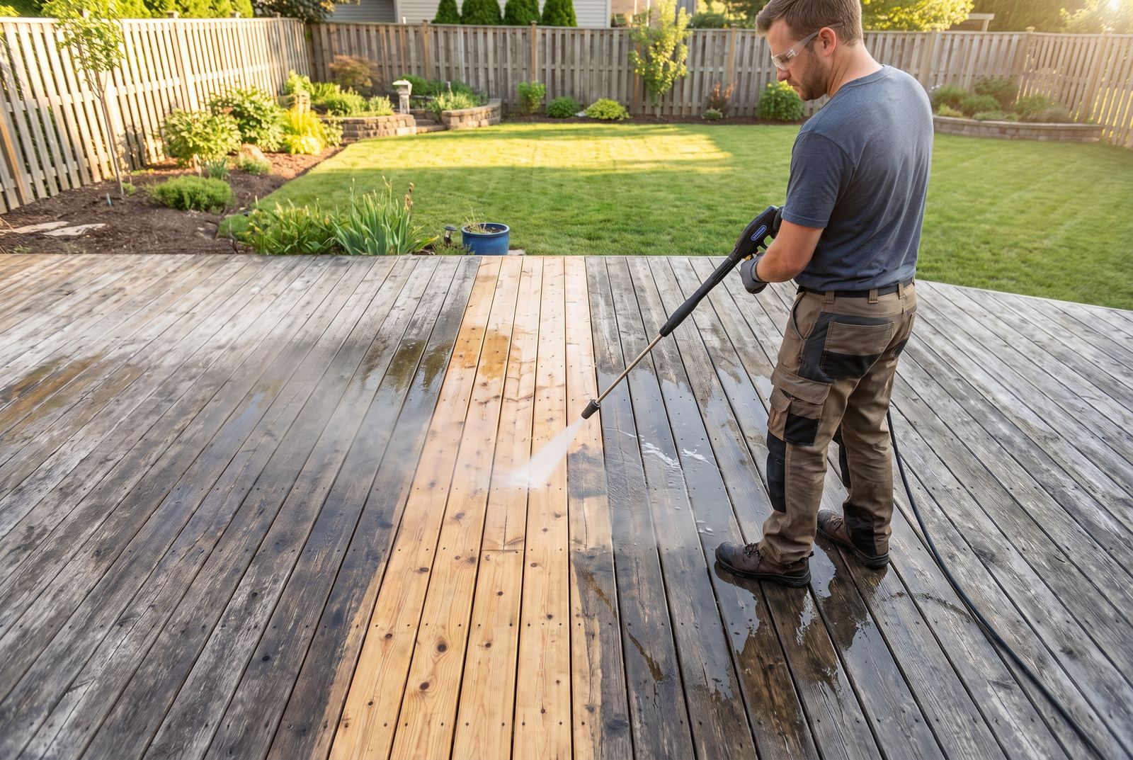 Deck cleaning